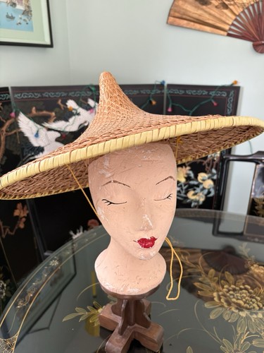 Vintage chinese coolie hat - chinese,