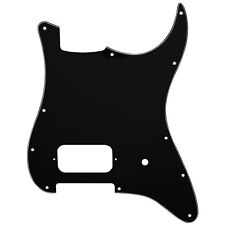 Musiclily Pro 3Ply Black Uncovered H Pot Pickguard For Tom Delonge Strat Guitar