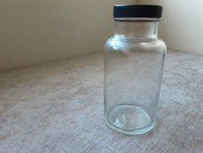 Old clear glass jar - clear, with
