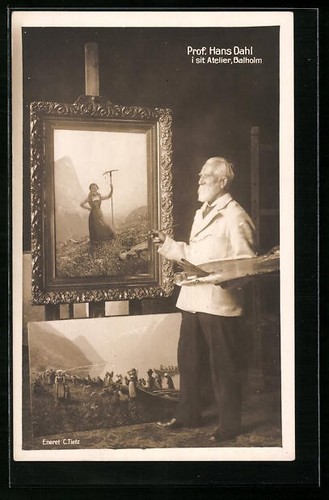 Postcard painter hans - postcard, of