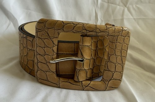 Artigiano wide leather belt - leather,