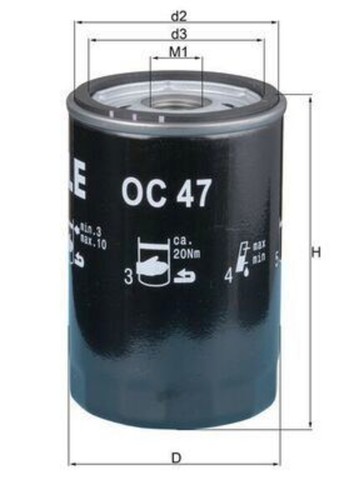 Mahle oil filter - vw, audi