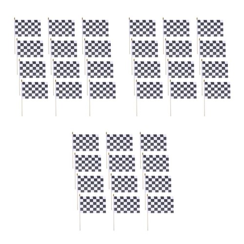 Checkered racing flags 36pcs - racing,