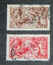 GB KGV 1918 Seahorses 2/6