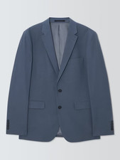 Kin Rae Linen Blend Slim Fit Tailored Suit Jacket Blazer Blue 40R RRP £130