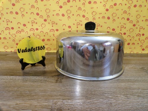 Vintage cake cover chrome dome - cake,