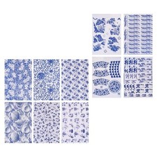 Pottery Ceramics Clay Decal Colored Flower Paper Transfer Paper Sticker