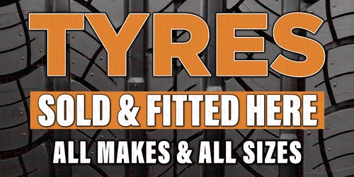 Tyres banner garage tyre - tyres,