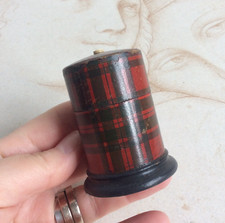 Antique Scottish Tartan Wooden
