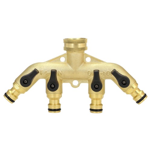 Solid brass 4 - way, adaptor