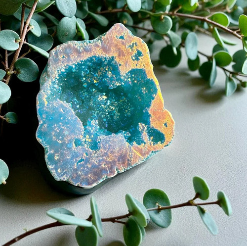 Aura geode crystal keepsake - geode,
