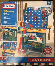 Bildo Little Tikes Cozy's Toolbench 36Pieces Age 3 + 50cm Bench Height New