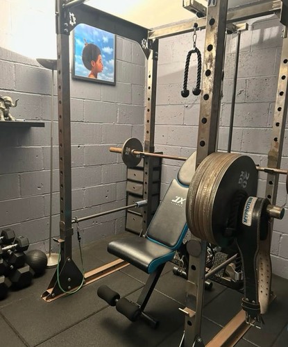Adjustable steel power rack - adjustable,