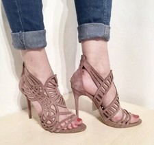Zara pink suede - zara, openwork