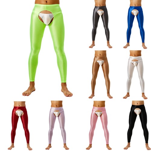 Mens shiny tights open - uk,