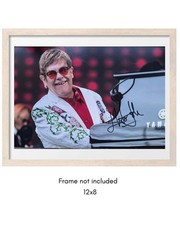 Elton John Hand Signed Photo