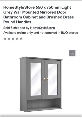Grey bathroom wall cabinet - grey,