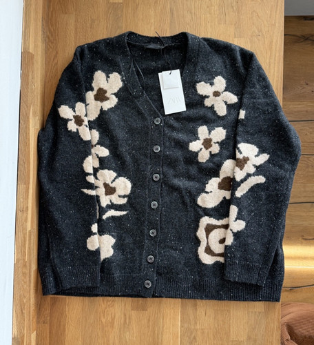 Zara floral flower - floral, cardigan