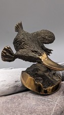 Vintage Solid Bronze Platypus Sculpture – 1950s–60s, Signed “Wentorf©”