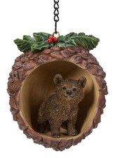 Christmas Brown Bear In Pine