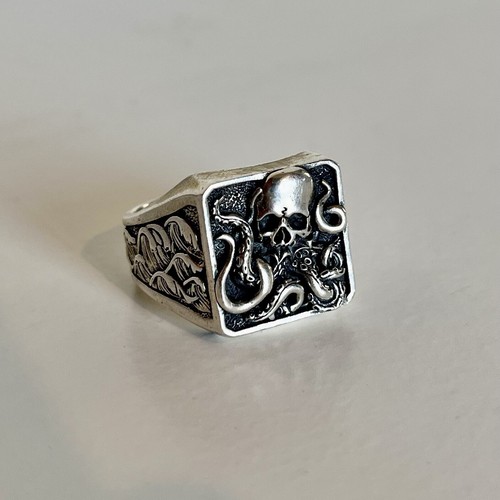 Skull octopus ring - skull, size
