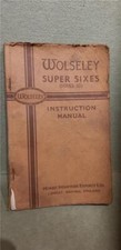 1930's Wolseley Super Sixes Series III Instruction Manual