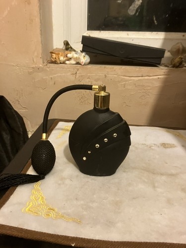 Black glass and diamonte scent - glass,