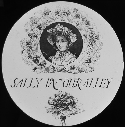Glass magic lantern slide - glass,