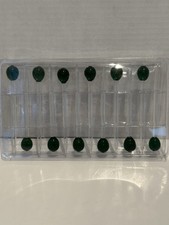 Set Of 12 Glass Green Olive