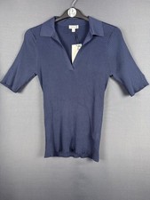 Jaeger Ribbed V-Neck Top with