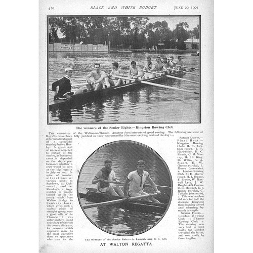 Rowing winners the walton - rowing, at