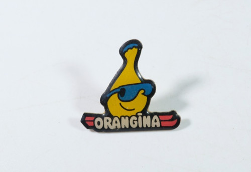 Vintage orangina skiing pin - vintage,