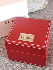 CARTIER RED LEATHER WATCH BOX