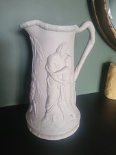 Thomas Till Antique Victorian Moulded Stoneware Jug " Prodigal Son"