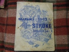 ⭐SUZUKI 4 STROKE GENUINE SERVICE DATA MANUAL BOOK  1983 DR125 250 500 GS550 GSX⭐