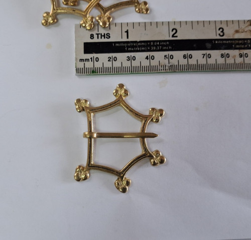 Trefoil medieval buckle - trefoil, and