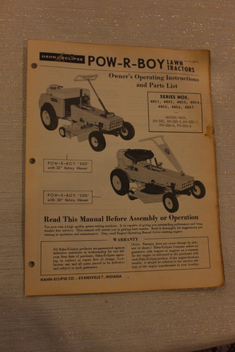 Pow boy lawn - pow-r-boy, tractor