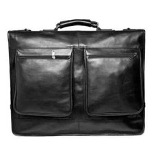 Leather suit carrier black - carrier,