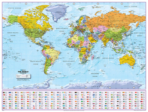Small world map - map, 1:60m,