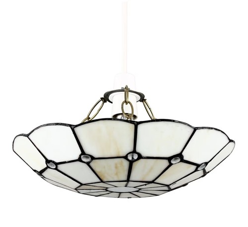 Tiffany style white stained - white,