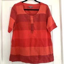 Sahara Orange 100% Linen Wide