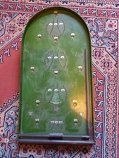 Vintage Corinthian Bagatelle Game Stick Balls Green Art Deco retro antique board