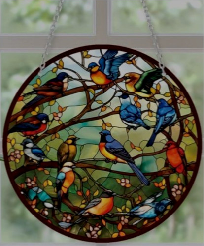 Paradise birds suncatcher - paradise,