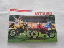 HONDA MTX50 Motorcycle Sales Spec Leaflet OCT 1987 #387 FRENCH TEXT
