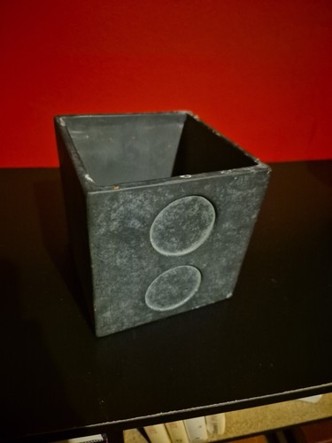 Pottery cube vase - vase, ,approx
