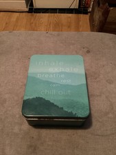 Temple Spa Empty Green Storage Tin (14.5cm x 12cm x 6cm)