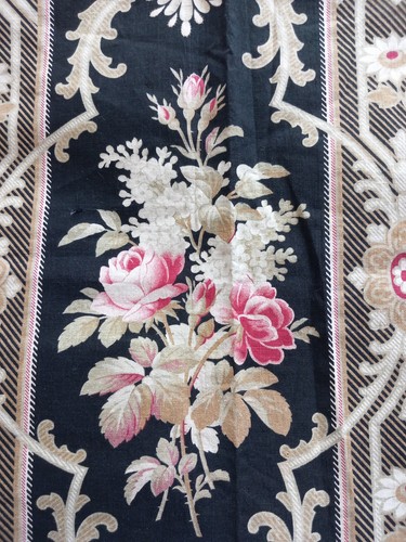 Vintage french cotton fabric - cotton,