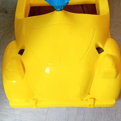 Yellow plastic pedal ride - pedal, ride-on