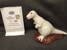 WADE DINOSAUR MONEY BOX-WHITE TYRANNOSAURUS-LIMITED EDITION 100 CERTIFICATE-VGC