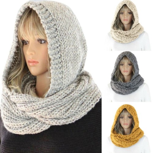 Soft hooded scarf - warm, wrap